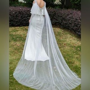 Ivory cape veil